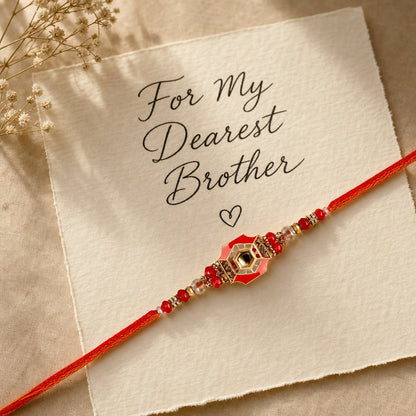 Premium Designer Multicolor Rakhi for Brother – Rakhi Thread, Rakhi Bracelet, Traditional Raksha Bandhan Gift for Bhaiya