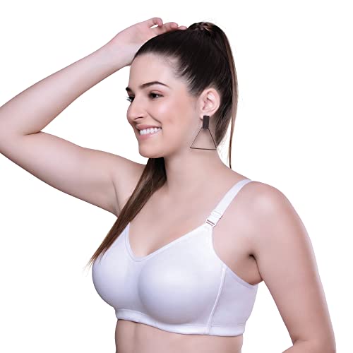 TRYLO Riza SuperFit Womens Non Wired Non Padded Dual Layered Premium Fabric Bra Available in D/E/F Cups Available in Rose Gold/D