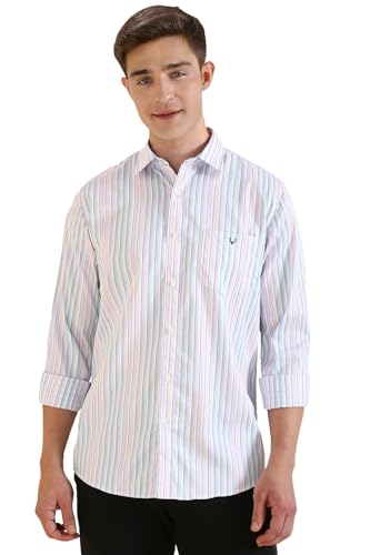 Allen Solly Men Slim Fit Striped Casual Formal Cotton Shirt