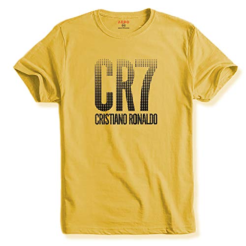 ADRO Design Printed Light Yellow T-Shirt for Men & Women (RNR-M-CR07-LY_Light Yellow_XL)