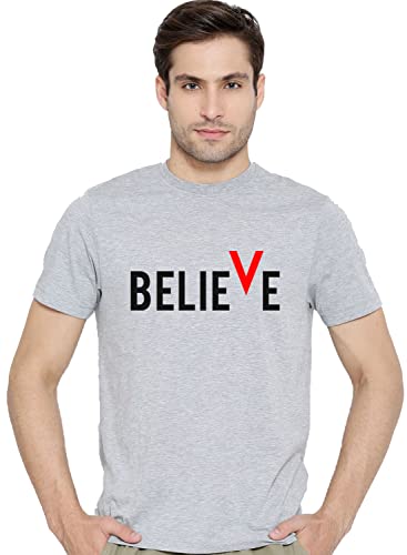 ADRO Men's Believe Design Printed T-Shirt (XL)