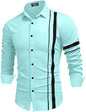 Bellstone Mens Solid Regular Fit Shirt (B-8200_Aqua