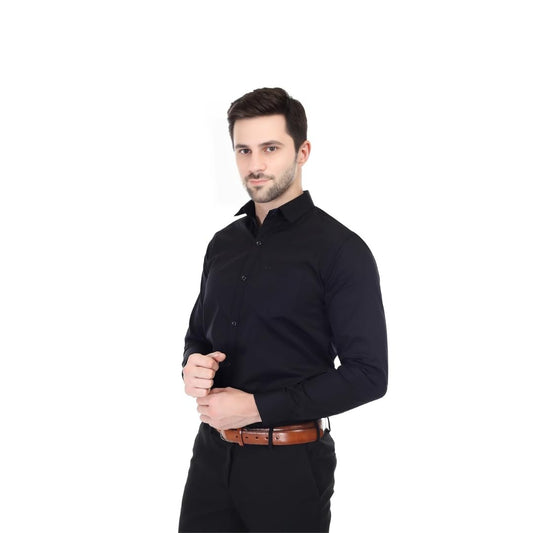 Xjarvis Ozark Cotton Solid Slim Fit Casual Shirt For Men With Pocket & Long Sleeve Button Down Shirt Collared Casual Formal Shir
