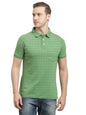 Turtle Men 100% Cotton Green Printed Polo T-Shirt