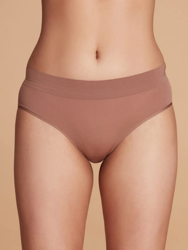 Nykd (Nyp342 Nylon Stretchable Hipster Panty Underwear For Women | Ultra-Soft Fabric With Mid Waist Full Coverage & Smooth Elast