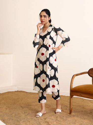 ANNI DESIGNER Cotton Blend Women Casual Kurta With Pant