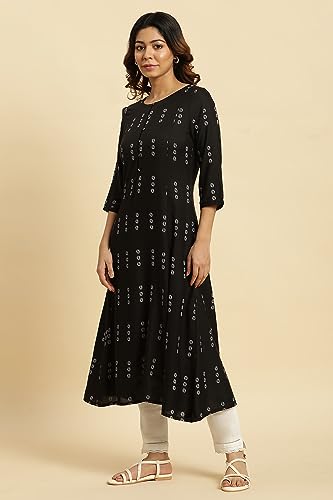 W for Woman Women's Rayon Regular Fit A-Line Kurta