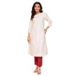 Fabindia WomenS Cotton Solid Slim Kurta (1037341White_Off White