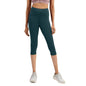 BlissClub Womens The Ultimate Capris, 3/4th Length Pants, Super- High Waist, 2 Pockets, Wide Waistband, Activewear for Women