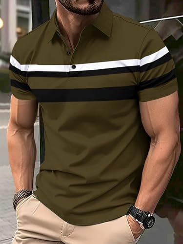 Noble Monk MenS Regular Fit Polo Neck T-Shirt | Half Sleeve | Casual T-Shirt