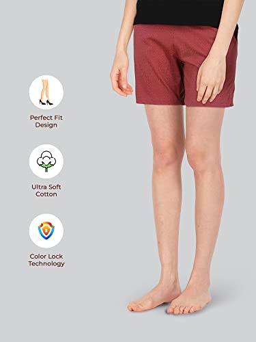 Lyra Pure Cotton Printed Night Shorts For Women (Pack Of 2)