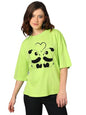KOTTY Womens Cotton Blend Printed Oversized T-Shirts