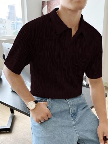 Greciilooks Tshirt For Men Burgundy