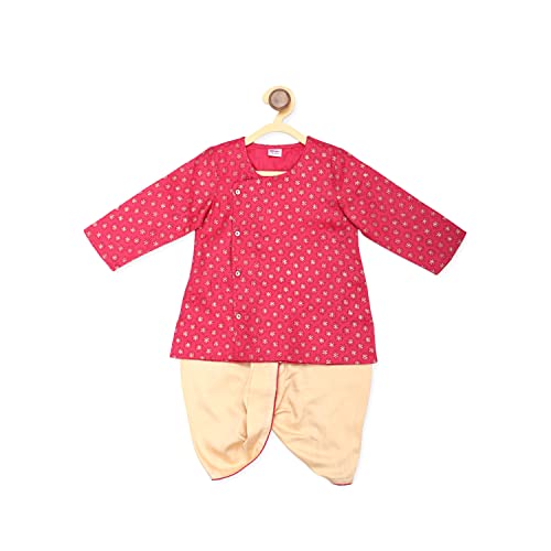 Fabindia Viscose Tussar Printed Dhoti Set (Pink-18-24 Months-10699917)