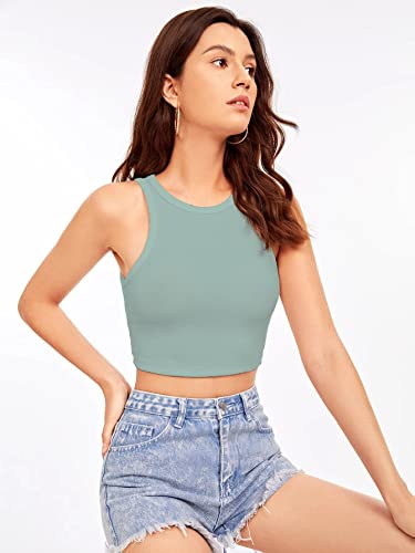 Greciilooks WomenS Ribbed Collared Spaghetti Half Sleeve Crop Tops For GirlS | Cardigan Plus Size Jeans Short Top For Women (S