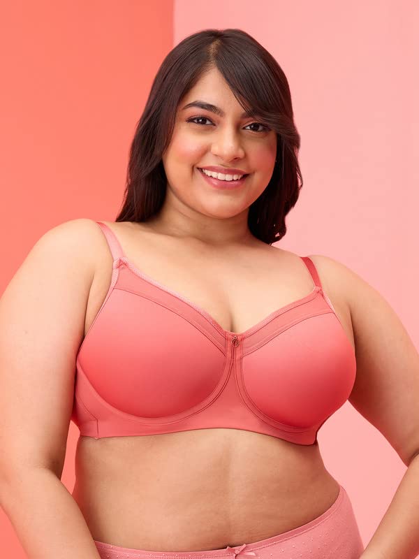 NYKD Everyday Full Coverage & Support Bra with Power Mesh Detailing, Breathable, Double Layered, Lightly Padded, Seamless | Ligh