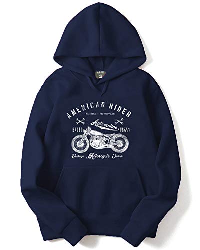ADRO Men's Fleece Hooded Hoodie (H-M-AME-NB_Navy_XL)
