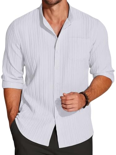 Leriya Fashion Mens Solid Regular Fit Shirt (LF-MS-6242_White