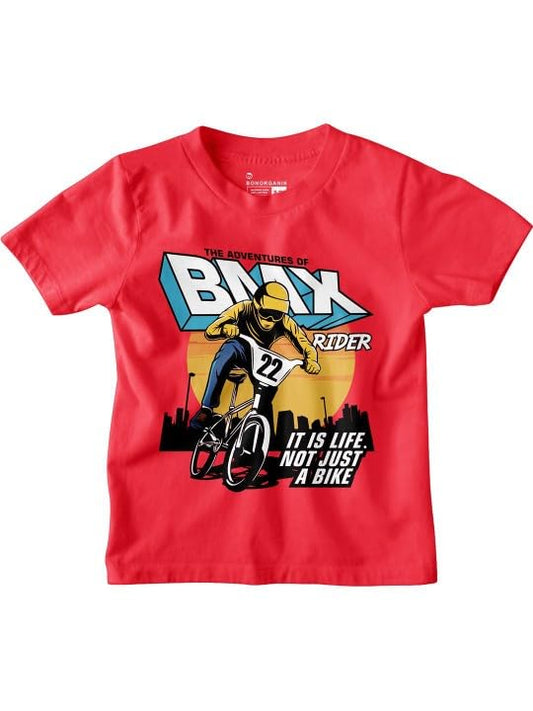Bon Organik Boys Regular Fit T-Shirt (BON11973_Red