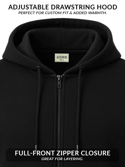 ADRO Zipper Hoodies | Sweatshirt with Zipper | Jackets for Men | Mens Zipper Hoodie | Hoodie | ZHH-24-PLN