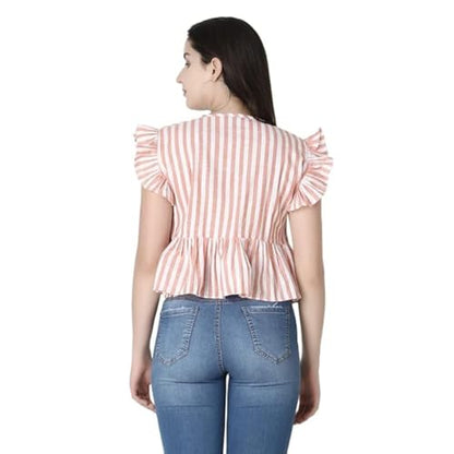 Leriya Fashion Womens Waffle Knit Tunic Cap Sleeve Button Down Tie Knot Henley Tops Loose Fitting Bat Wing Shirts Top (X-Small,