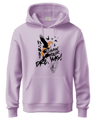 ADRO Anime Hoodies for Men, 320 GSM Soft Cotton Hoodie, Long Lasting Anime Printed Hoodie for Winter | Mens Hoodies | Sweatshirt