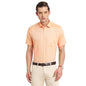 Turtle Men Cotton Solid Regular Fit Half Sleeve Formal Shirts Orange