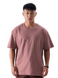 The Souled Store Solids: Dusty Rose Mens Oversized Fit Solid Half Sleeve Cotton Red Oversized T-Shirts Oversized T-Shirts Fashio