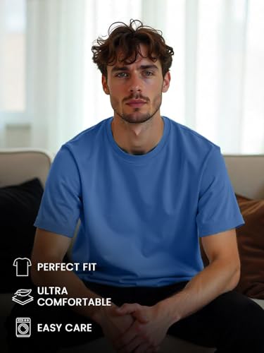 Nobero MenS Solid Oversized Fit T-Shirt (1M-Twrt-R0002_Aloe Green/Marine