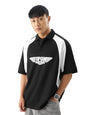 The Souled Store Official Top Gun: Maverick Men And Boys Short Sleeve Black Graphic Print Oversized Fit Polos Oversized Polo T-S