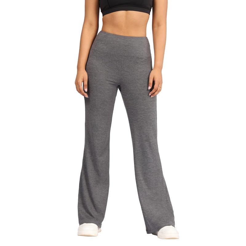 BlissClub AirMelt Flare Pants - Lite | Flared Silhouette | Back Pocket| Weightless Fabric | High Rise Waistband | Tall Variant A