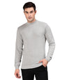 Style Quotient Men Solid Grey Knitted Regular Sweater