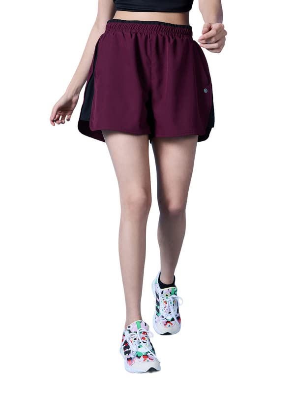 Nykd (Nyat275 Solid Running & Gym Shorts For Women | Soft & Comfortable With Adjustable Drawcords & 2 Side Pockets | Ideal For W