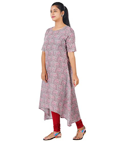 SHODOX?Women Cotton Pleated Straight Cut Kurta (Pack of 1)