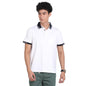 Turtle Men Cotton Stretch White Plain Polo Neck Half Sleeve Casual T-Shirt