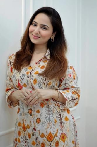 Greciilooks Rayon Below The Knee Formal Travel Floral Printed Ethnic Co-Ord Kurta Set For Women (Available In 2Xl And 3Xl) (Gl-W