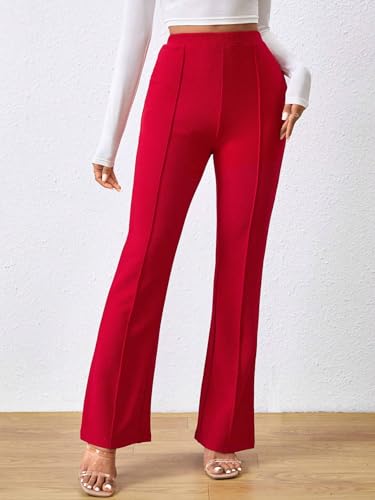 OM SAI LATEST CREATION Womens Yoga Dress Pants Stretchy Work Slacks Business Casual Office Straight Leg/Bootcut Elastic Waist w
