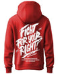 ADRO Mens Fight for Your Right Backside Printed Hoodies in Premium Cotton Fleece 340 GSM (H23-M-FGT-RD-XL_Red)