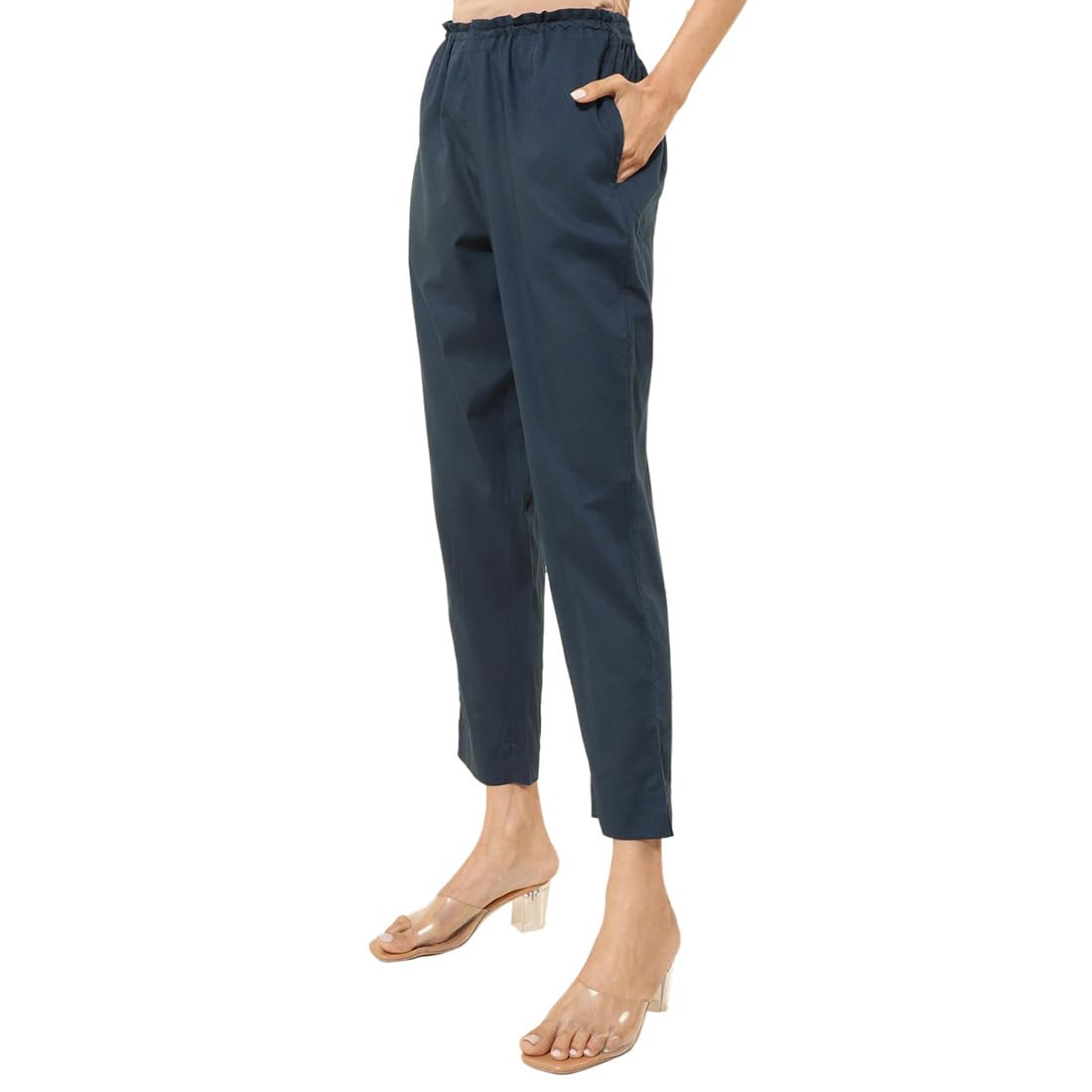 Fabindia WomenS Regular Casual Pants (2124217Indigo_Indigo