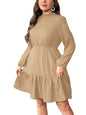 Leriya Fashion Poly Cotton Above The Knee Western Dress for Women (LF-W.DRESS-WD1254_Beige