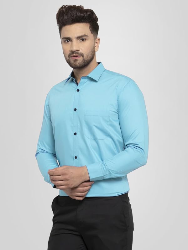 Pinkmint Mens Cotton Soild Full Sleeve Spread Collar Casual Combo Formal Shirt