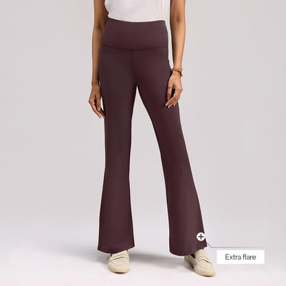 BlissClub Ultimate Flare Pants Lite for Women Above 55 ft Tall | High Waist Trousers and Formal Pants for Office wear | Comfort