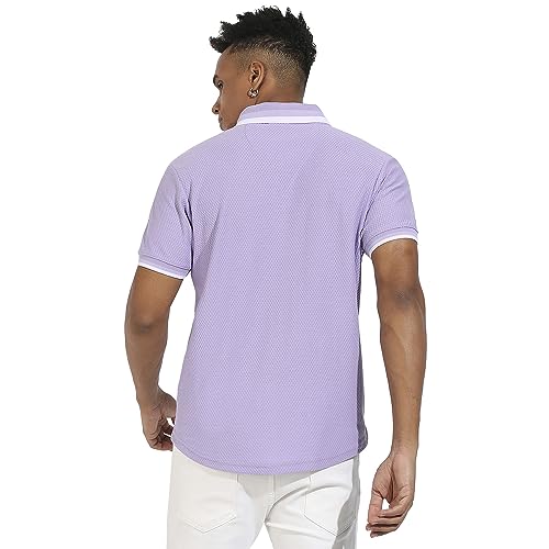 Campus Sutra Mens Regular Fit Shirt (CBSSSM23_CSMSSRT5654_Lavender