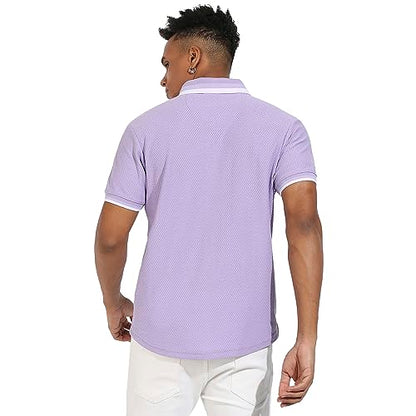 Campus Sutra Mens Regular Fit Shirt (CBSSSM23_CSMSSRT5654_Lavender