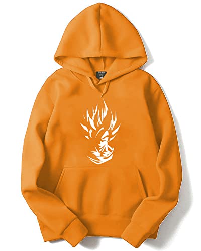 ADRO Men's Cotton Neck Hooded Sweatshirt (H21-M-GOK-MU_Mustard_XL)