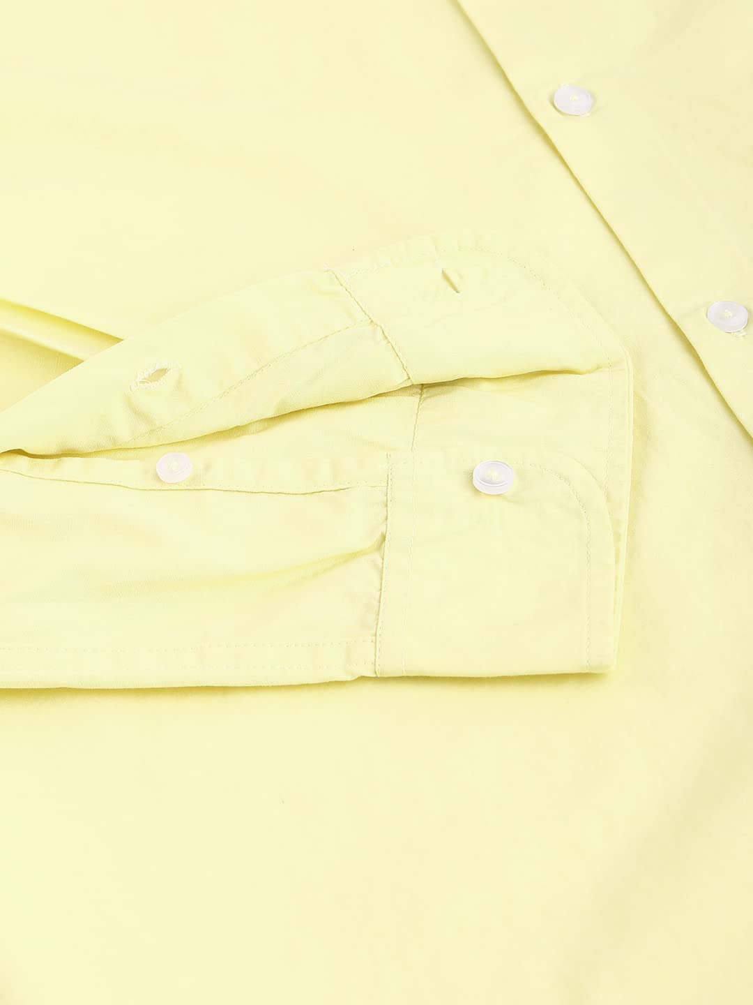 Dennis Lingo MenS Solid Chinese Collar Dusty Lemon Casual Shirt