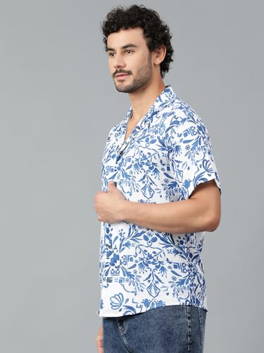 Kotty MenS Casual Printed Spread Collar & Premium Fabric & Stylish & Comfortable Casual Wear Shirt(Multicolor,M)