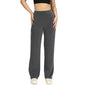 BlissClub Womens BareButter Straight Pants, High Rise, Straight fit,Pockets, Comfortable Waistband,Tall Variant Above 55