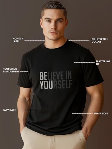 Nobero MenS Graphic Printed Regular Fit T-Shirt (1M-Twts-C0948-216X_Aloe Green/Black/Marine
