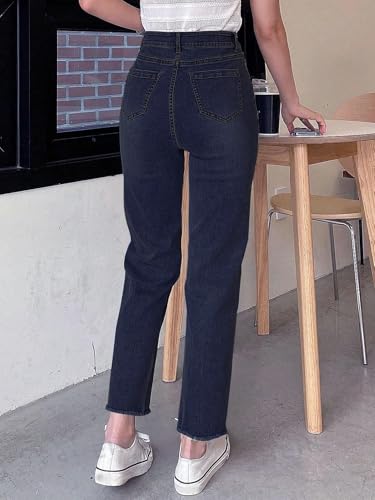 Greciilooks Women Regular Pant Baggy High Waist High Rise | Bell Bottom Jeans (Gl-Dj-33_Black